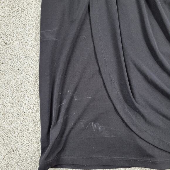 Dress Barn Collection Womens Dress 12 Black Floral Lace Ruched‎ Cocktail Party - Picture 10 of 12